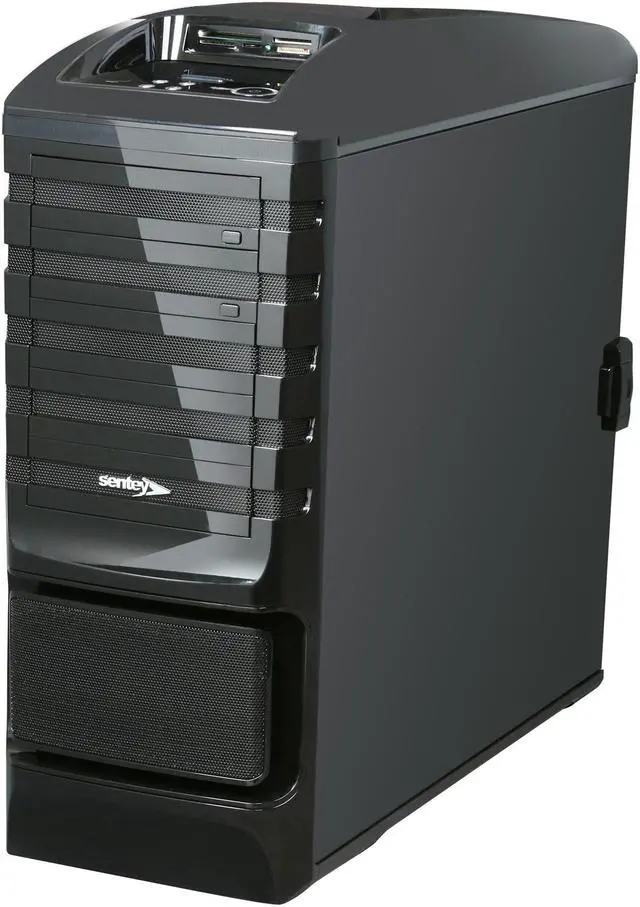 Alt view image 3 of 10 - Sentey Burton Extreme Division Tower Case 6x Fan LED/ 4 x USB / Multi Card Reader / 4 x Fan Control / E-SATA / 6 x Removable Aluminum Bays / Screwless