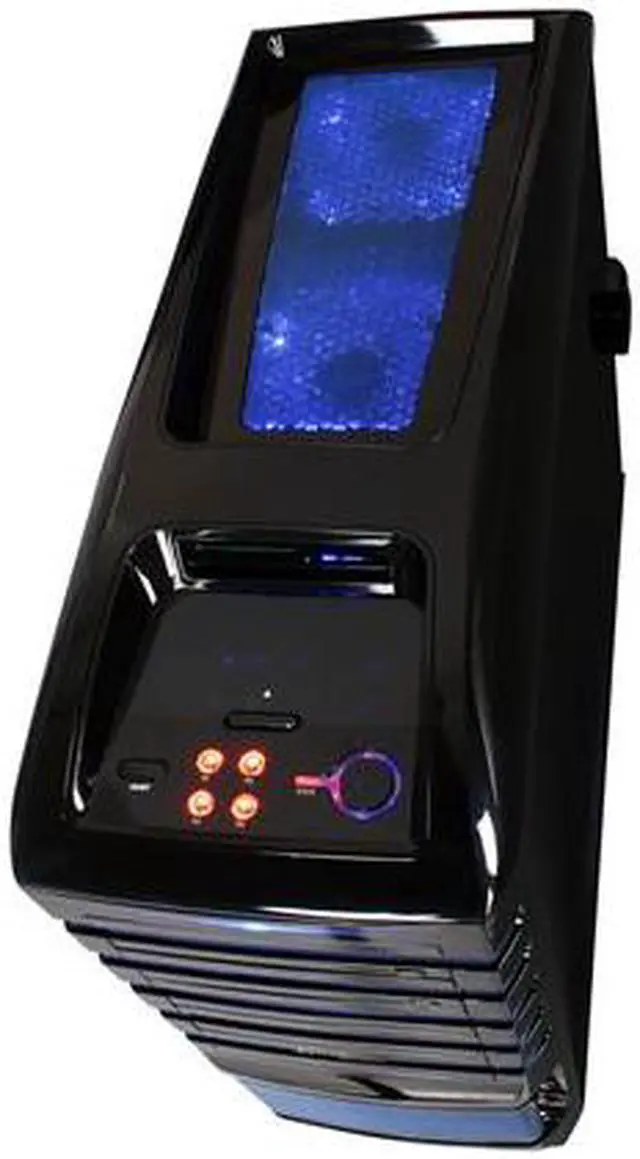 Alt view image 8 of 10 - Sentey Extreme Division GS-6500B Burton Blue Tower Case 6x Fan LED/ 4 x USB / Multi Card Reader / 4 x Fan Control / E-SATA / 6 x Removable Aluminum Bays / Screwless