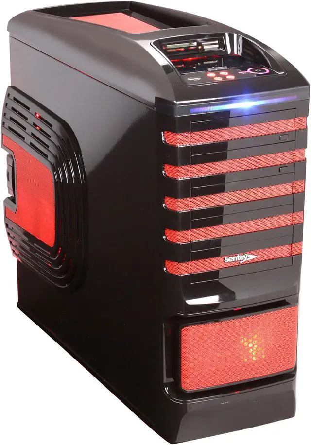 Main image of Sentey Extreme Division GS-6500R Burton Red Tower Case 6x Fan LED/ 4 x USB / Multi Card Reader / 4 x Fan Control / E-SATA / 6 x Removable Aluminum Bays / Screwless