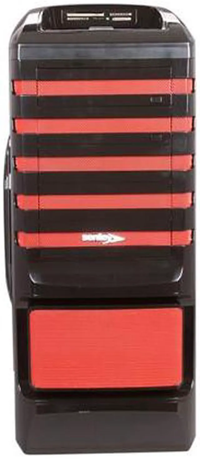 Alt view image 2 of 10 - Sentey Extreme Division GS-6500R Burton Red Tower Case 6x Fan LED/ 4 x USB / Multi Card Reader / 4 x Fan Control / E-SATA / 6 x Removable Aluminum Bays / Screwless