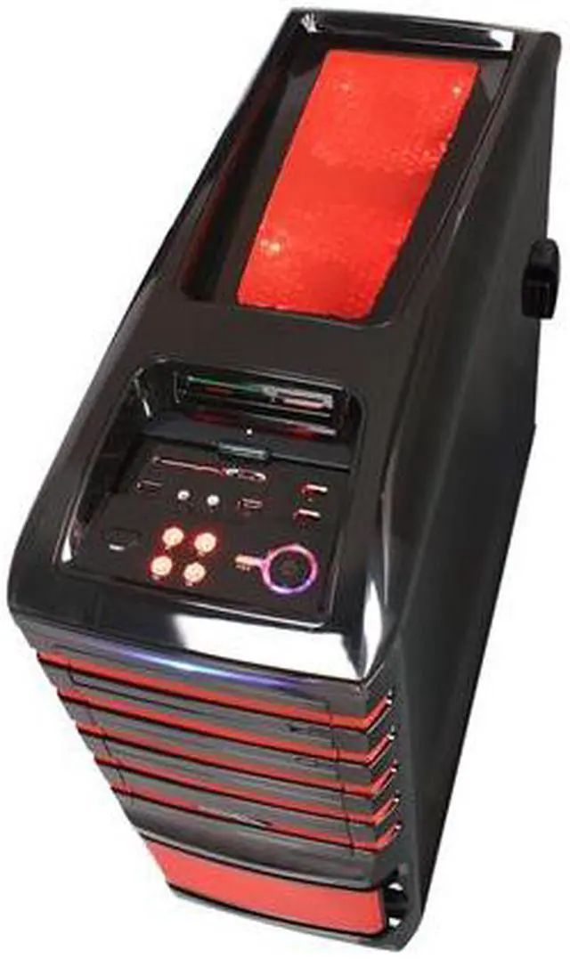 Alt view image 9 of 10 - Sentey Extreme Division GS-6500R Burton Red Tower Case 6x Fan LED/ 4 x USB / Multi Card Reader / 4 x Fan Control / E-SATA / 6 x Removable Aluminum Bays / Screwless