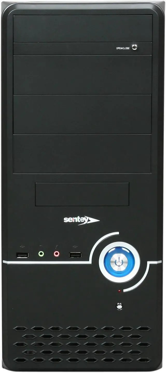 Alt view image 2 of 9 - Sentey Classic Series CS1-1398 Mid Tower Computer Case	w/ Power Supply, SECC 0.5mm / 2x USB / 80mm Fan, ATX / MICRO ATX / ITX