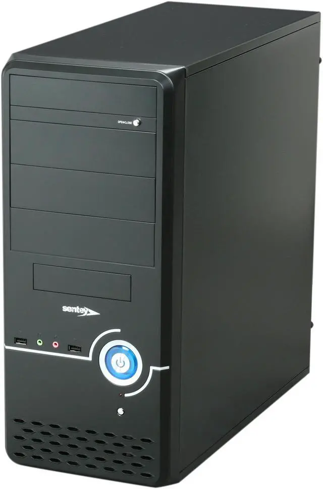 Alt view image 3 of 9 - Sentey Classic Series CS1-1398 Mid Tower Computer Case	w/ Power Supply, SECC 0.5mm / 2x USB / 80mm Fan, ATX / MICRO ATX / ITX