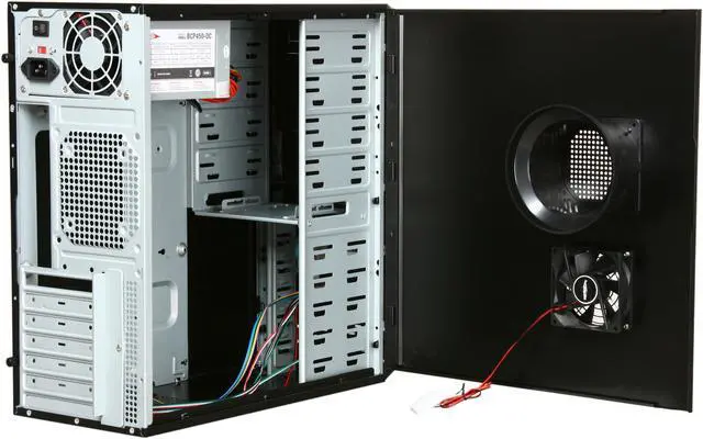 Alt view image 5 of 9 - Sentey Classic Series CS1-1398 Mid Tower Computer Case	w/ Power Supply, SECC 0.5mm / 2x USB / 80mm Fan, ATX / MICRO ATX / ITX