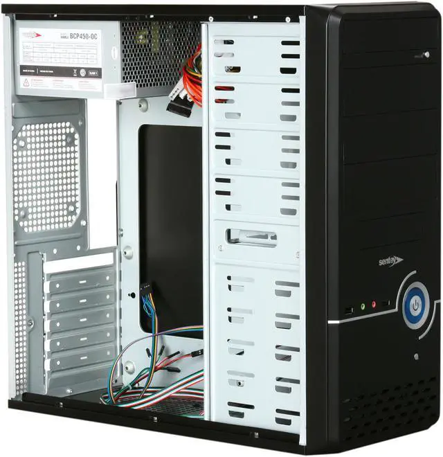 Alt view image 7 of 9 - Sentey Classic Series CS1-1398 Mid Tower Computer Case	w/ Power Supply, SECC 0.5mm / 2x USB / 80mm Fan, ATX / MICRO ATX / ITX