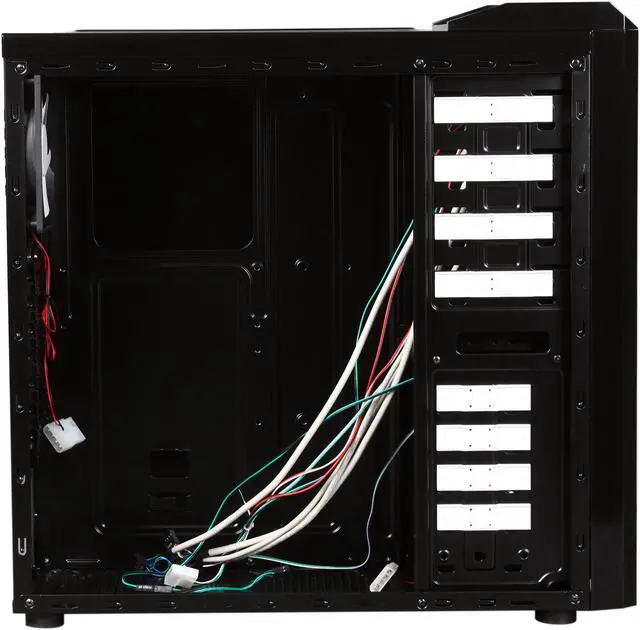 Alt view image 6 of 11 - Sentey Black Box Series BX2-4292 v2.1 Mid Tower Computer 	Case / HD Audio / SECC 0.7mm / 4x USB /E-Sata / 4x 120mm Fans (+ 3 Optional) / HD CAGE / ATX-MATX-ITX
