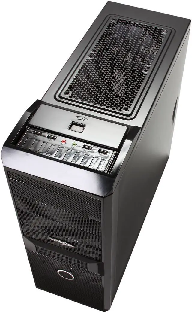 Alt view image 8 of 11 - Sentey Black Box Series BX2-4292 v2.1 Mid Tower Computer 	Case / HD Audio / SECC 0.7mm / 4x USB /E-Sata / 4x 120mm Fans (+ 3 Optional) / HD CAGE / ATX-MATX-ITX