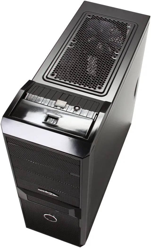Alt view image 9 of 11 - Sentey Black Box Series BX2-4292 v2.1 Mid Tower Computer 	Case / HD Audio / SECC 0.7mm / 4x USB /E-Sata / 4x 120mm Fans (+ 3 Optional) / HD CAGE / ATX-MATX-ITX