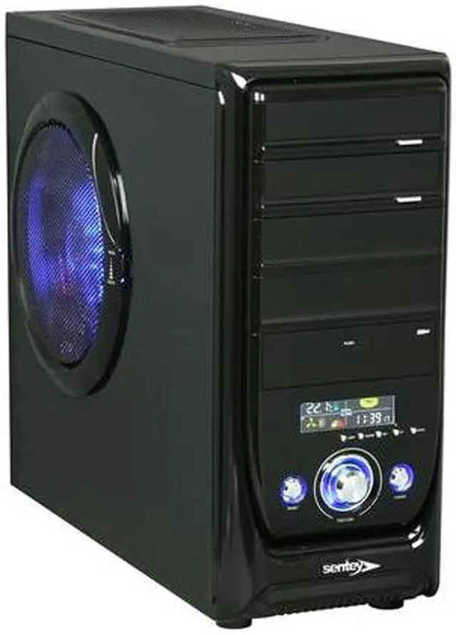 Main image of Sentey Black Box Series BX1-4237 v2.2 Black SECC 0.7mm / Plastic ATX Mid Tower Computer Case