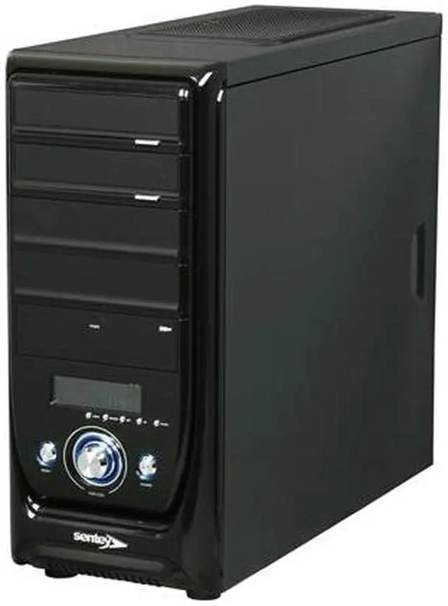 Alt view image 3 of 9 - Sentey Black Box Series BX1-4237 v2.2 Black SECC 0.7mm / Plastic ATX Mid Tower Computer Case