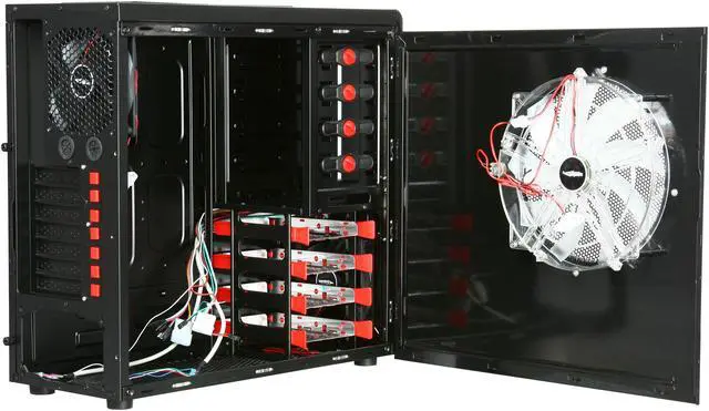 Alt view image 5 of 9 - Sentey Black Box Series BX1-4237 v2.2 Black SECC 0.7mm / Plastic ATX Mid Tower Computer Case