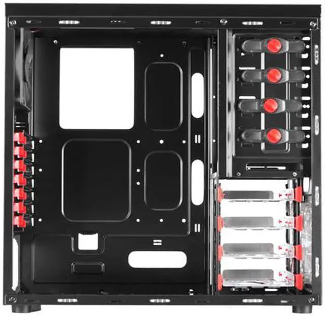 Alt view image 3 of 15 - Sentey Black Box Series BX1-4285 v2.1 Black SECC ATX Mid Tower Computer Case