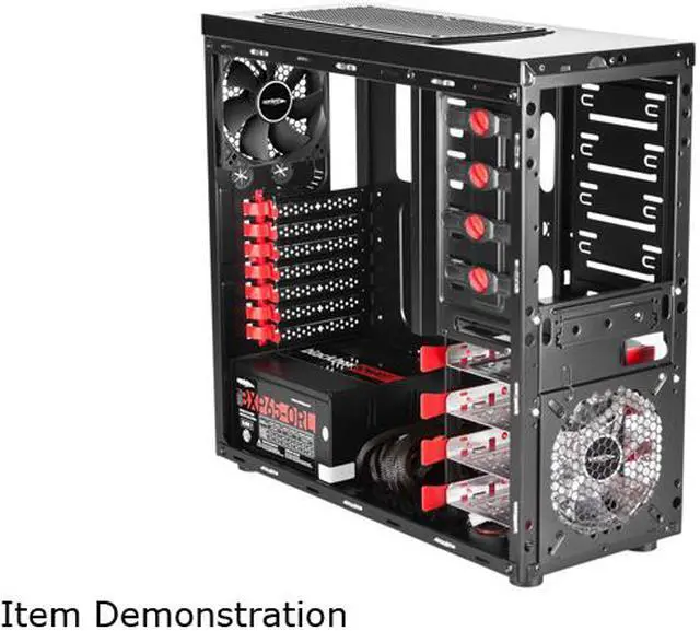 Alt view image 13 of 15 - Sentey Black Box Series BX1-4285 v2.1 Black SECC ATX Mid Tower Computer Case