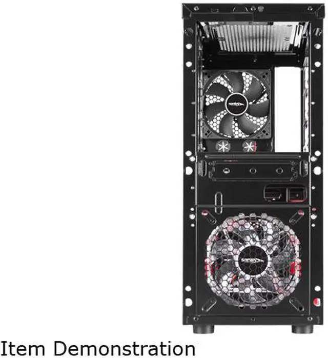 Alt view image 14 of 15 - Sentey Black Box Series BX1-4285 v2.1 Black SECC ATX Mid Tower Computer Case