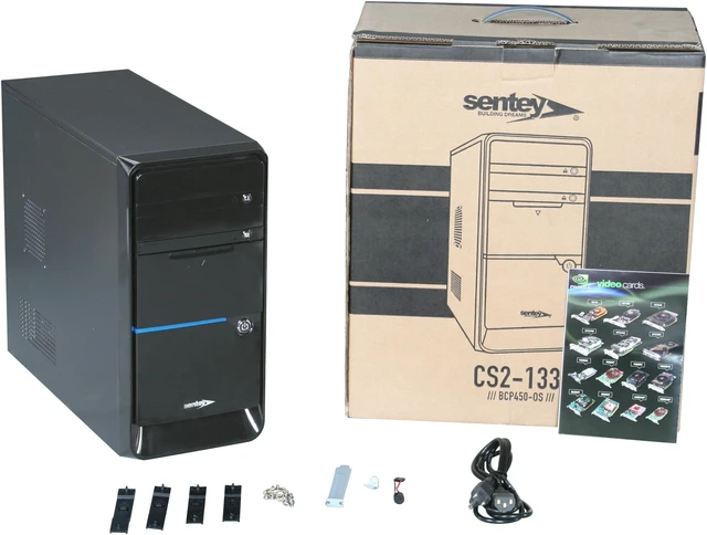 Sentey Cs Cube Sentey Classic Series 1331 Mid Tower SECC .6mm 2 x USB/PSU BCP450-OS ...