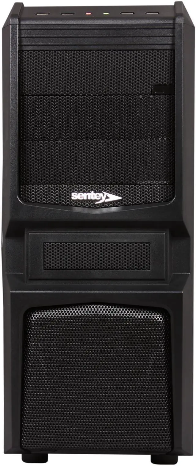 Alt view image 2 of 10 - Sentey Extreme Division GS-6050 Halcon Black SECC ATX Mid Tower Computer Case with Removable Aluminum 3.5" Drive Tray, 180mm Fan Included, Tool-Less