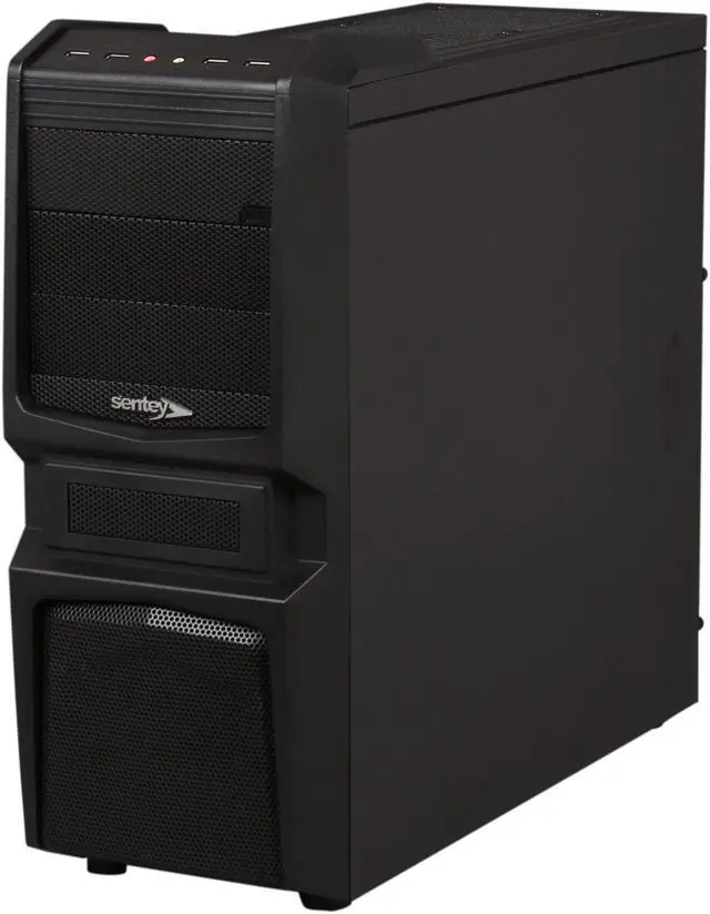 Alt view image 3 of 10 - Sentey Extreme Division GS-6050 Halcon Black SECC ATX Mid Tower Computer Case with Removable Aluminum 3.5" Drive Tray, 180mm Fan Included, Tool-Less