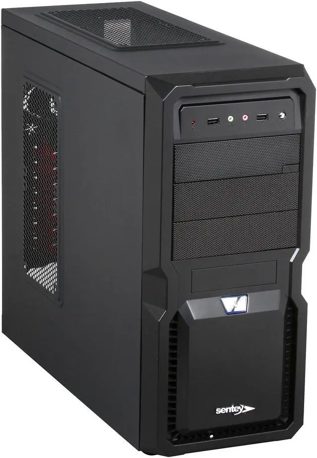 Main image of Sentey Eagle Extreme Division Tower Case - 1 x 120mm Fan Cooler / HD Audio / 2 x USB 2.0 / Removable Aluminum HDD-SSD Tray / Screwless