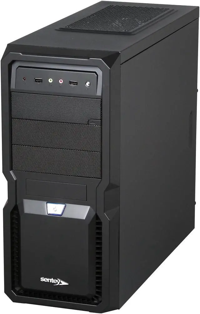 Alt view image 3 of 9 - Sentey Eagle Extreme Division Tower Case - 1 x 120mm Fan Cooler / HD Audio / 2 x USB 2.0 / Removable Aluminum HDD-SSD Tray / Screwless