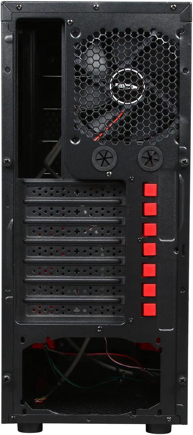 Alt view image 8 of 9 - Sentey Eagle Extreme Division Tower Case - 1 x 120mm Fan Cooler / HD Audio / 2 x USB 2.0 / Removable Aluminum HDD-SSD Tray / Screwless