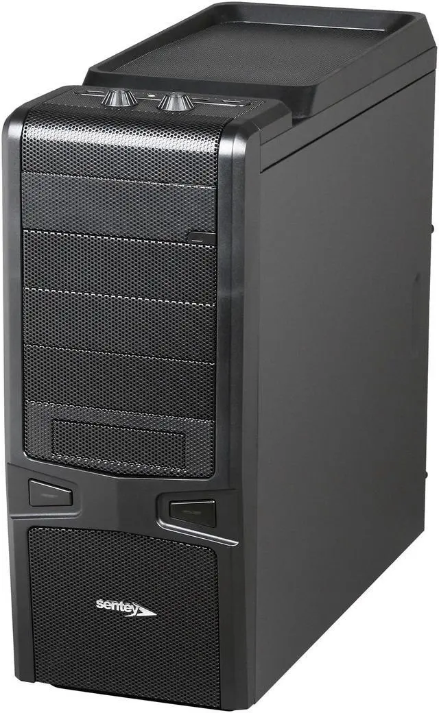Alt view image 3 of 10 - Sentey Extreme Division GS-6060 Plus Sandy Matte Black SECC / Plastic ATX Mid Tower Computer Case