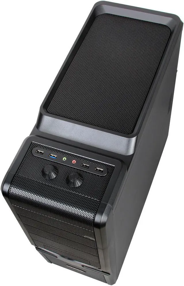 Alt view image 8 of 10 - Sentey Extreme Division GS-6060 Plus Sandy Matte Black SECC / Plastic ATX Mid Tower Computer Case