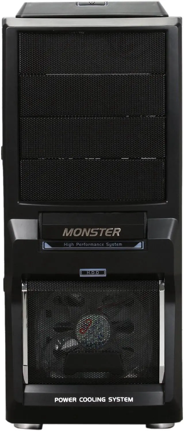 Alt view image 2 of 10 - Pixxo CG-8402 Black SECC 0.6mm ATX Mid Tower Computer Gaming Case