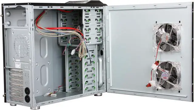 Alt view image 5 of 10 - Pixxo CG-8402 Black SECC 0.6mm ATX Mid Tower Computer Gaming Case