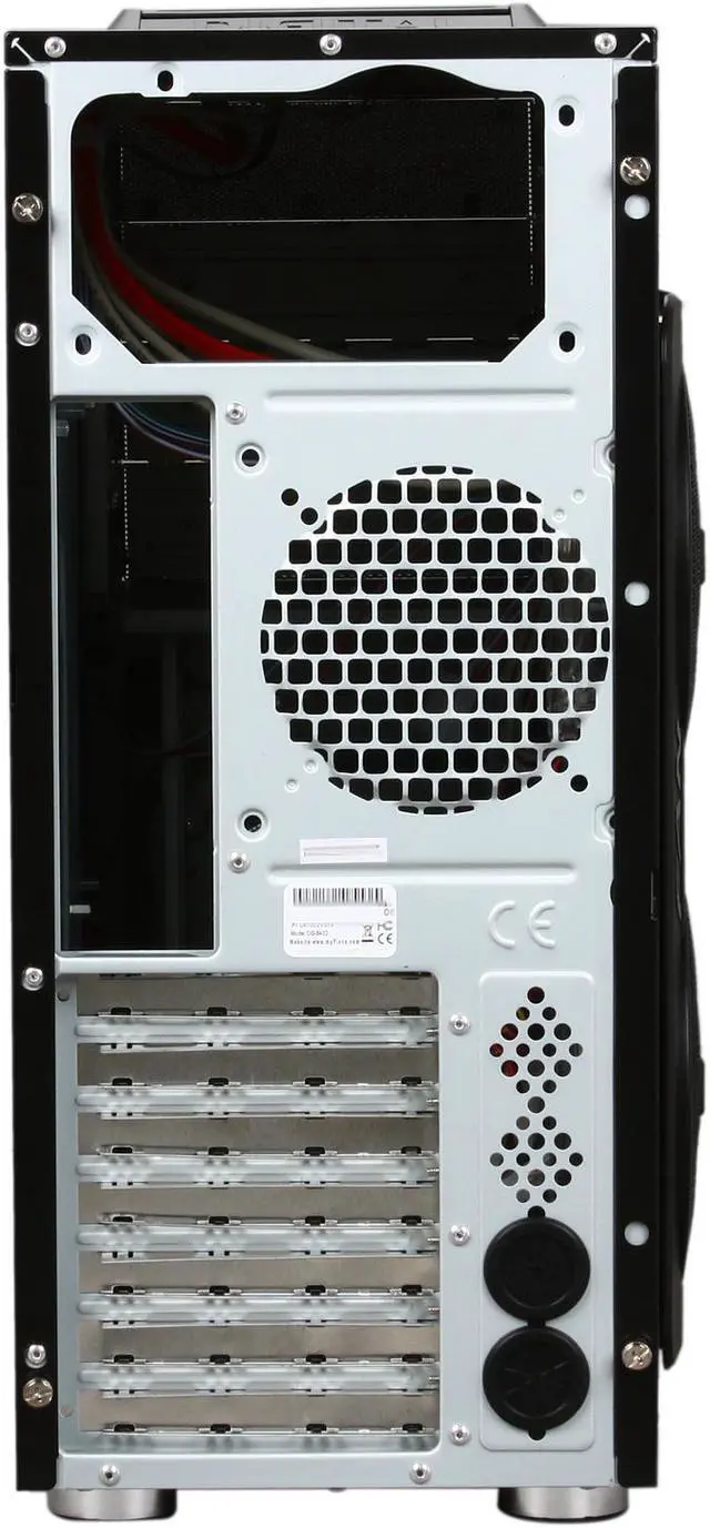 Alt view image 9 of 10 - Pixxo CG-8402 Black SECC 0.6mm ATX Mid Tower Computer Gaming Case