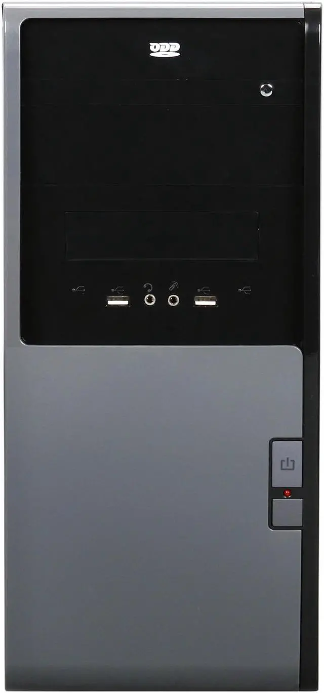 Alt view image 2 of 9 - Pixxo CM-8319HG Black Micro ATX Mid Tower Computer Case 400W Power Supply