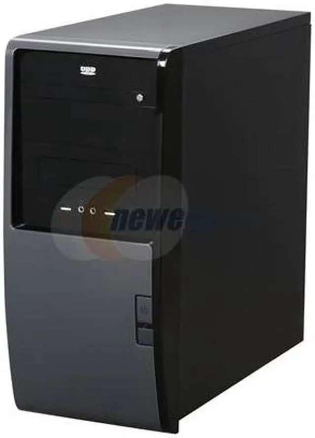 Alt view image 3 of 9 - Pixxo CM-8319HG Black Micro ATX Mid Tower Computer Case 400W Power Supply