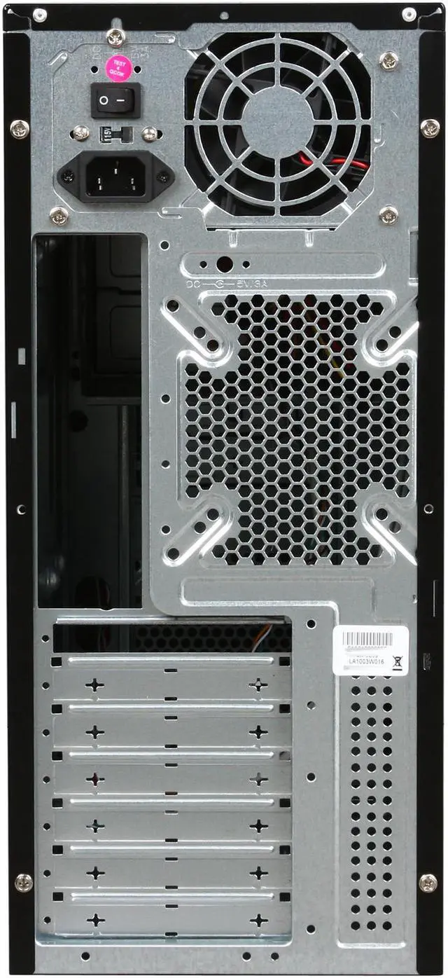 Alt view image 8 of 9 - Pixxo CX-5C59 Black ATX Mid Tower Computer Case 500W Power Supply