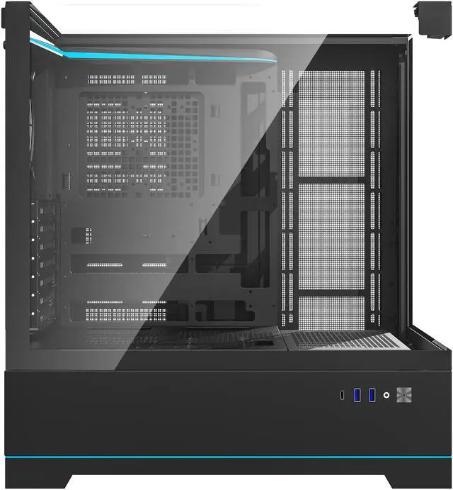 Alt view image 2 of 13 - darkFlash DY450 Black Steel / Tempered Glass ATX Black chassis ,0.8mm SPCC Case