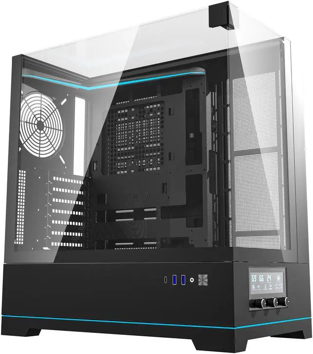 Alt view image 7 of 13 - darkFlash DY450 Black Steel / Tempered Glass ATX Black chassis ,0.8mm SPCC Case