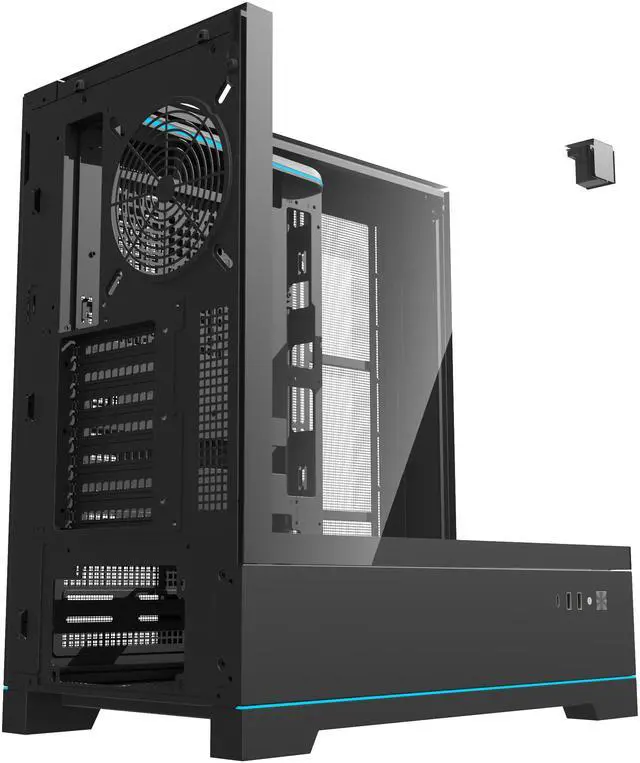 Alt view image 9 of 13 - darkFlash DY450 Black Steel / Tempered Glass ATX Black chassis ,0.8mm SPCC Case