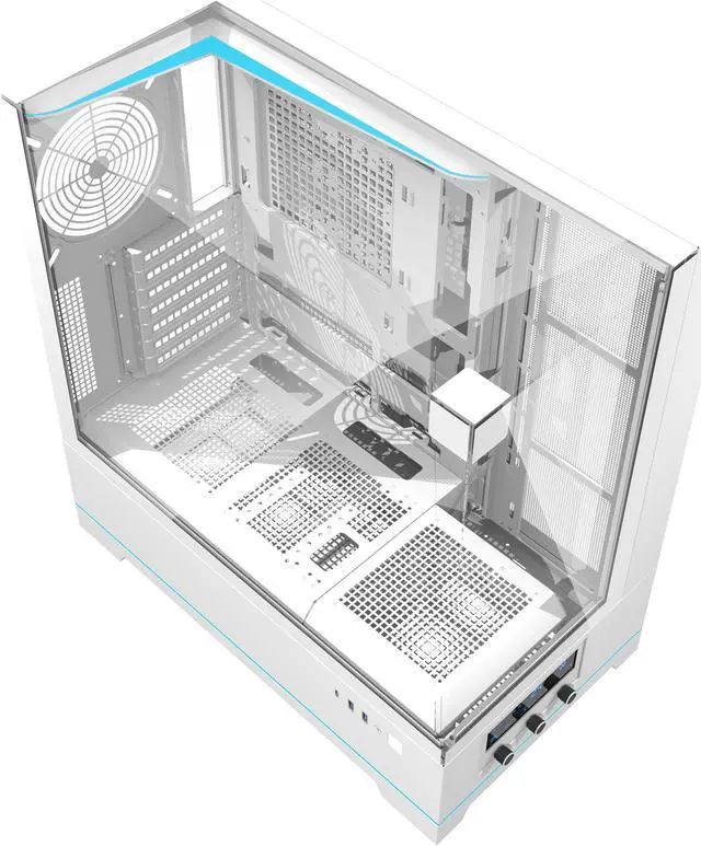 Alt view image 7 of 9 - darkFlash DY450 White Steel / Tempered Glass ATX White chassis ,0.8mm SPCC Case