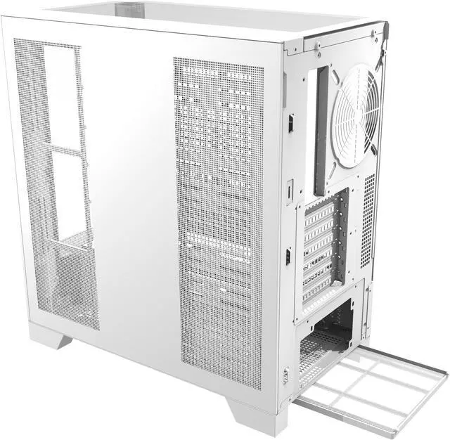 Alt view image 9 of 9 - darkFlash DY450 White Steel / Tempered Glass ATX White chassis ,0.8mm SPCC Case