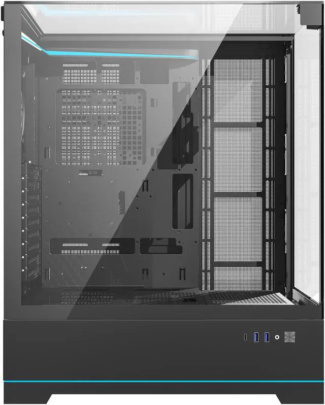 Alt view image 2 of 9 - darkFlash DY450L Black Steel / Tempered Glass ATX Black chassis ,0.8mm SPCC Case