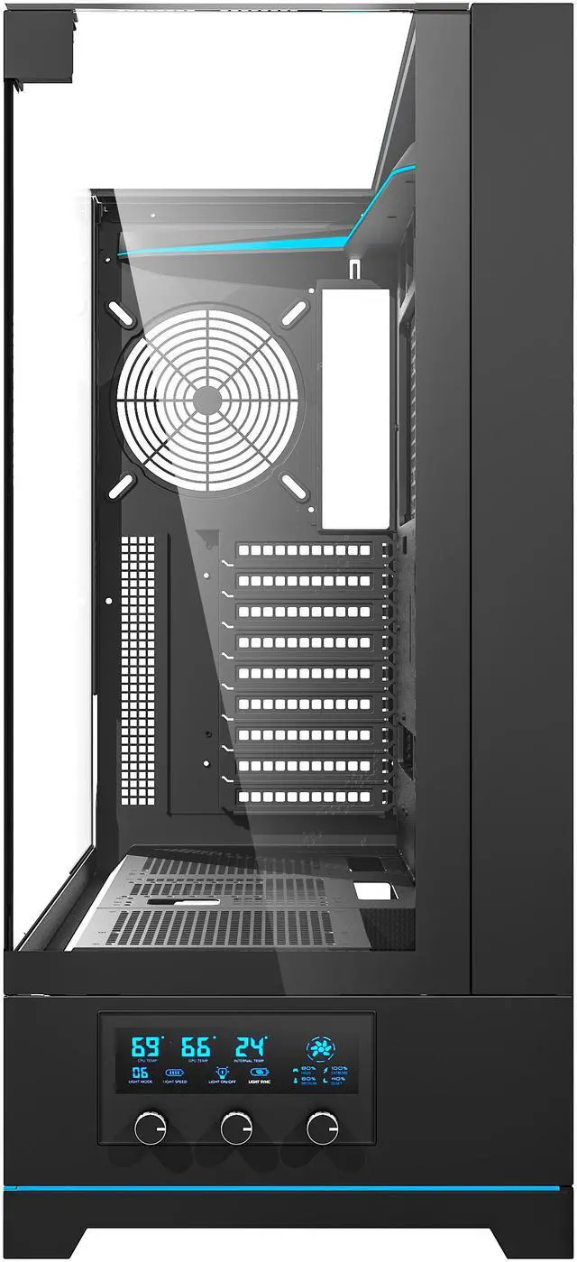 Alt view image 3 of 9 - darkFlash DY450L Black Steel / Tempered Glass ATX Black chassis ,0.8mm SPCC Case