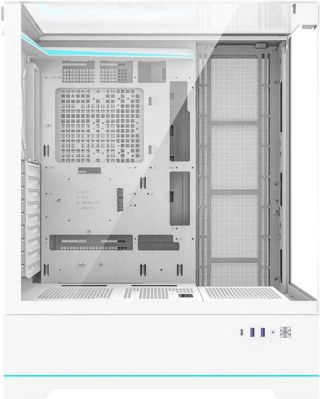 Alt view image 2 of 9 - darkFlash DY450L White Steel / Tempered Glass ATX White chassis ,0.8mm SPCC Case