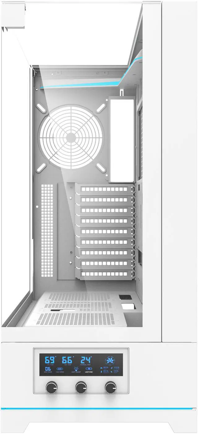Alt view image 3 of 9 - darkFlash DY450L White Steel / Tempered Glass ATX White chassis ,0.8mm SPCC Case