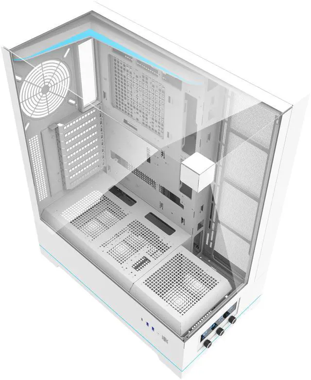 Alt view image 6 of 9 - darkFlash DY450L White Steel / Tempered Glass ATX White chassis ,0.8mm SPCC Case