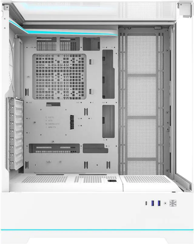Alt view image 8 of 9 - darkFlash DY450L White Steel / Tempered Glass ATX White chassis ,0.8mm SPCC Case