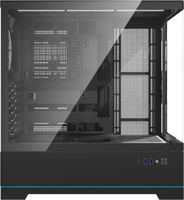 Main image of darkFlash DY451 Black Steel / Tempered Glass ATX Black chassis ,0.8mm SPCC Case