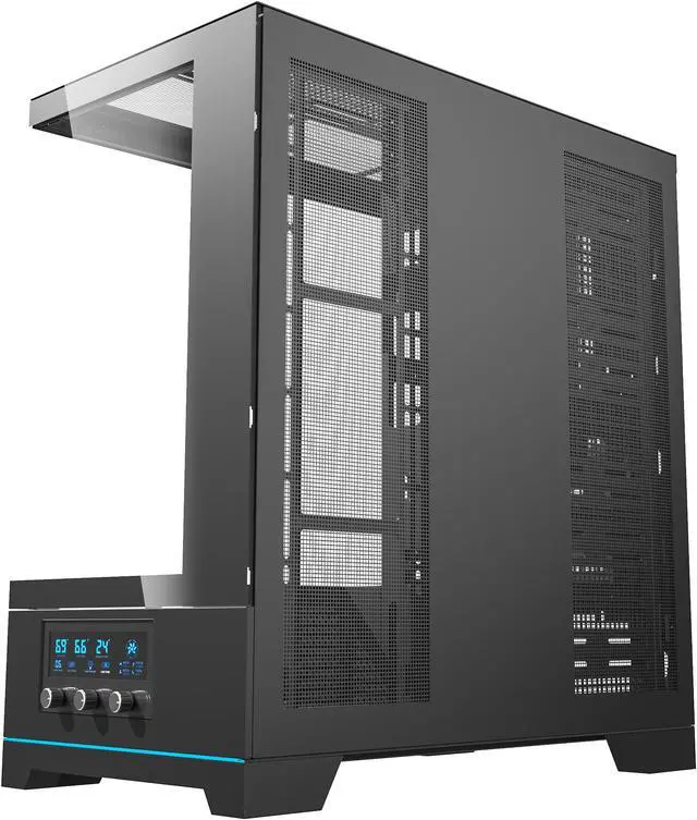 Alt view image 4 of 12 - darkFlash DY451 Black Steel / Tempered Glass ATX Black chassis ,0.8mm SPCC Case