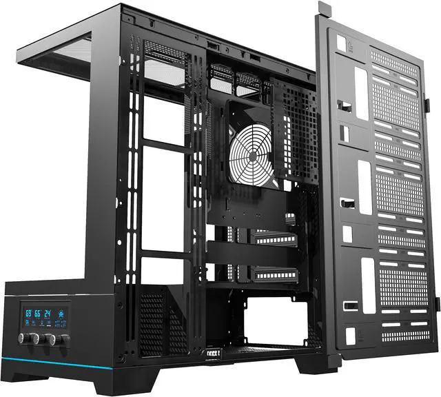 Alt view image 11 of 12 - darkFlash DY451 Black Steel / Tempered Glass ATX Black chassis ,0.8mm SPCC Case