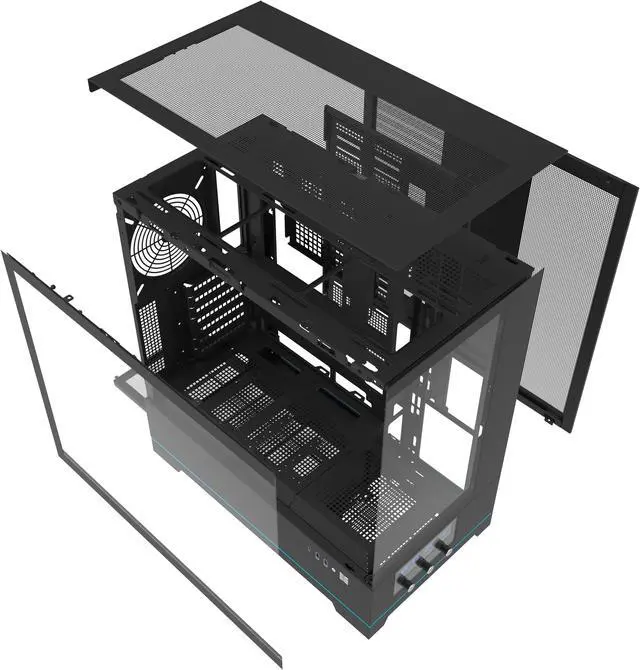 Alt view image 12 of 12 - darkFlash DY451 Black Steel / Tempered Glass ATX Black chassis ,0.8mm SPCC Case