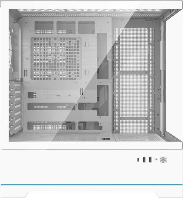 Alt view image 4 of 10 - darkFlash DY451 White Steel / Tempered Glass ATX White chassis ,0.8mm SPCC Case