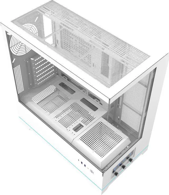 Alt view image 6 of 10 - darkFlash DY451 White Steel / Tempered Glass ATX White chassis ,0.8mm SPCC Case