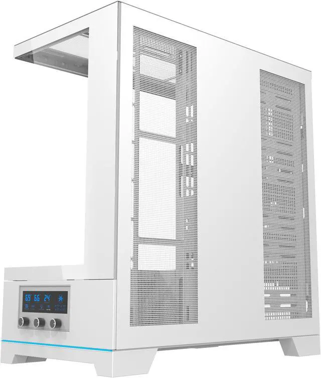 Alt view image 10 of 10 - darkFlash DY451 White Steel / Tempered Glass ATX White chassis ,0.8mm SPCC Case